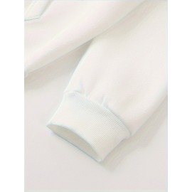 Women'S Plus Size Cat Drawing Print Hoodie, Casual Drawstring Hooded Long Sleeve Kangaroo Pocket Sweatshirt, Women'S Plus Size Clothing