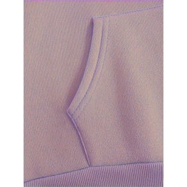 Women's Plus Size Soft Casual Hooded Sweatshirt with Artistic Back Print - Black & White & Bird Design, Kangaroo Pocket, Relaxed Fit, Machine Washable, All-Season Comfort, Ladies Sweatshirts, Decorative Text Design