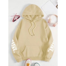 [Plus Size Angel Wings Hoodie] Soft & Comfortable Plus Size Angel Wings Print Hoodie | Long Sleeve Pullover with Pockets, Casual Style for Women, All Season Wear