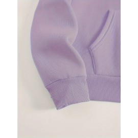 Plus Size Floral Rose Print Hoodie - Cozy, Stylish, 100% Polyester Knit Fabric, Slight Stretch for Fall/Winter