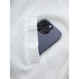 Plus Size - Plus Size Solid Color Surplice Ribbed Textured Fleece Trim Hooded Top