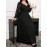 Plus Size, Plus Size Women's Dress with Lace-Up Waist for Look, Elegant Business Deep V-Neck Light Gray Autumn Winter Wedding Banquet Dress
