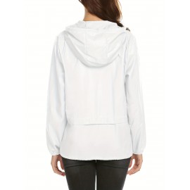 Raincoat Women Lightweight Rain Jackets Packable Outdoor Hooded Windbreaker