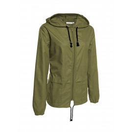 Raincoat Women Lightweight Rain Jackets Packable Outdoor Hooded Windbreaker