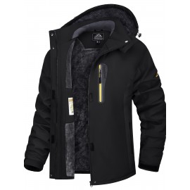 Women's Plus Size Ski Jacket Winter Outdoor Windproof Waterproof Soft Shell Jacket Detachable Snow Cap 5 Pocket Warm Fleece Lining Thickened Thermal Coat Outdoor Sports Ski Snowboard Hiking Camping Mountaineering Large Size Jacket