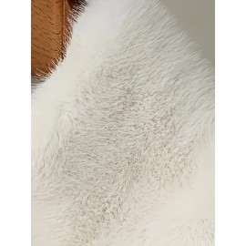 1pc Women'S Plus Size Faux Mink Coat, 100% Polyester Knit Fabric, Stand Collar with Button Closure, Solid Color Long Sleeve Warm Winter Sports Jacket